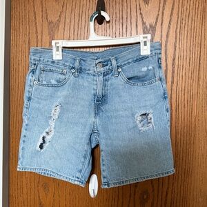 Levi's Light Blue Distressed Jean Shorts